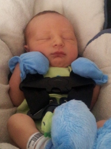 Getting ready to go home!He is so tiny in his car seat